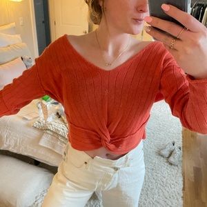 Orange Twist Sweater